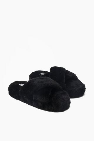 Crossover Fluffy Slippers