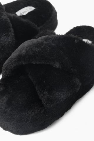 Crossover Fluffy Slippers