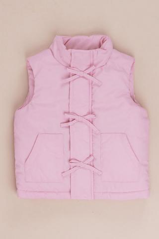 Sleeveless Bow Puffer 