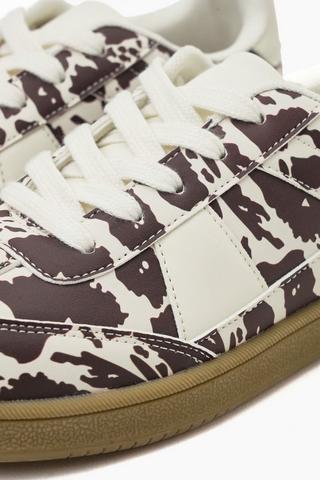 Cow Print Retro Sneakers