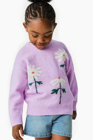 Floral Knit Pullover