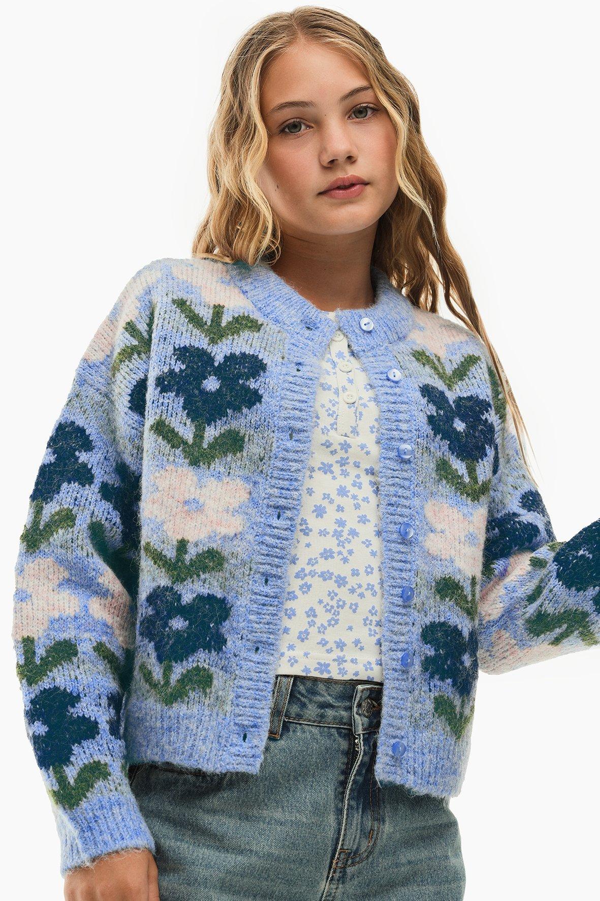 Floral Knit Cardigan