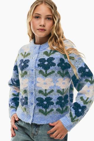 Floral Knit Cardigan