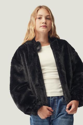 Fur Bomber Jacket