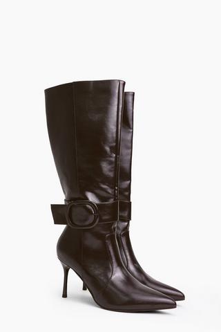High Leg Buckle Boot