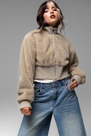Faux Fur Bomber Jacket