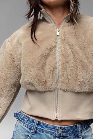 Faux Fur Bomber Jacket