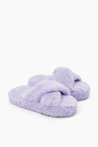 Crossover Fluffy Slipper