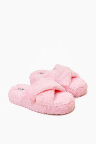 Crossover Fluffy Slippers