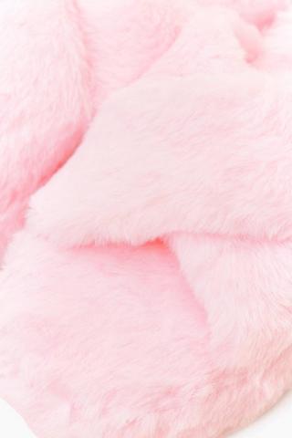 Crossover Fluffy Slippers