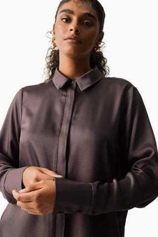 Slouchy Satin Shirt