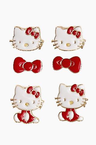 6 Pack Hello Kitty Earrings