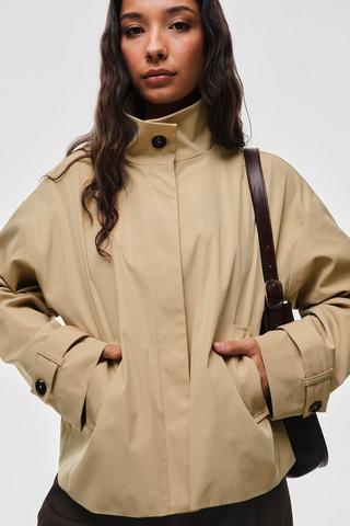 Cropped Trench Coat