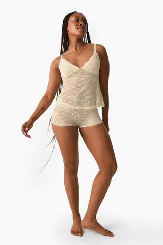 Lace Cami And Shorts Set