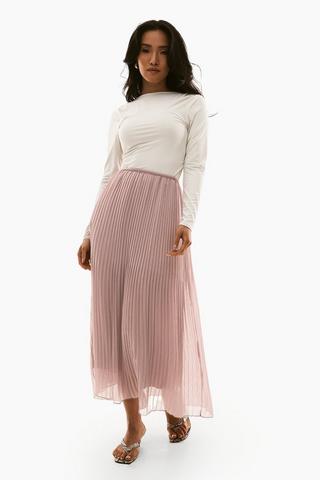 Pleated Maxi Skirt
