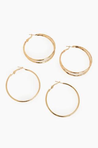 2 Pack Hoop Earrings