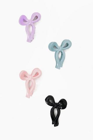 4 Pack Bow Hair Claws