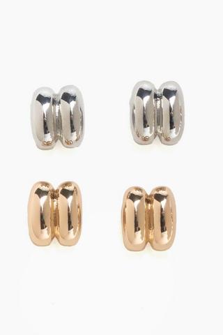 2 Pack Hoop Earrings