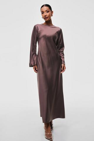Satin Column Dress
