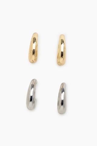 6 Pack Hoop Earrings