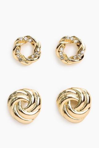 2 Pack Stud Earrings