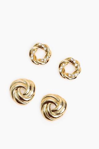 2 Pack Stud Earrings