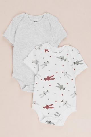 2 Pack Bunny Bodysuits