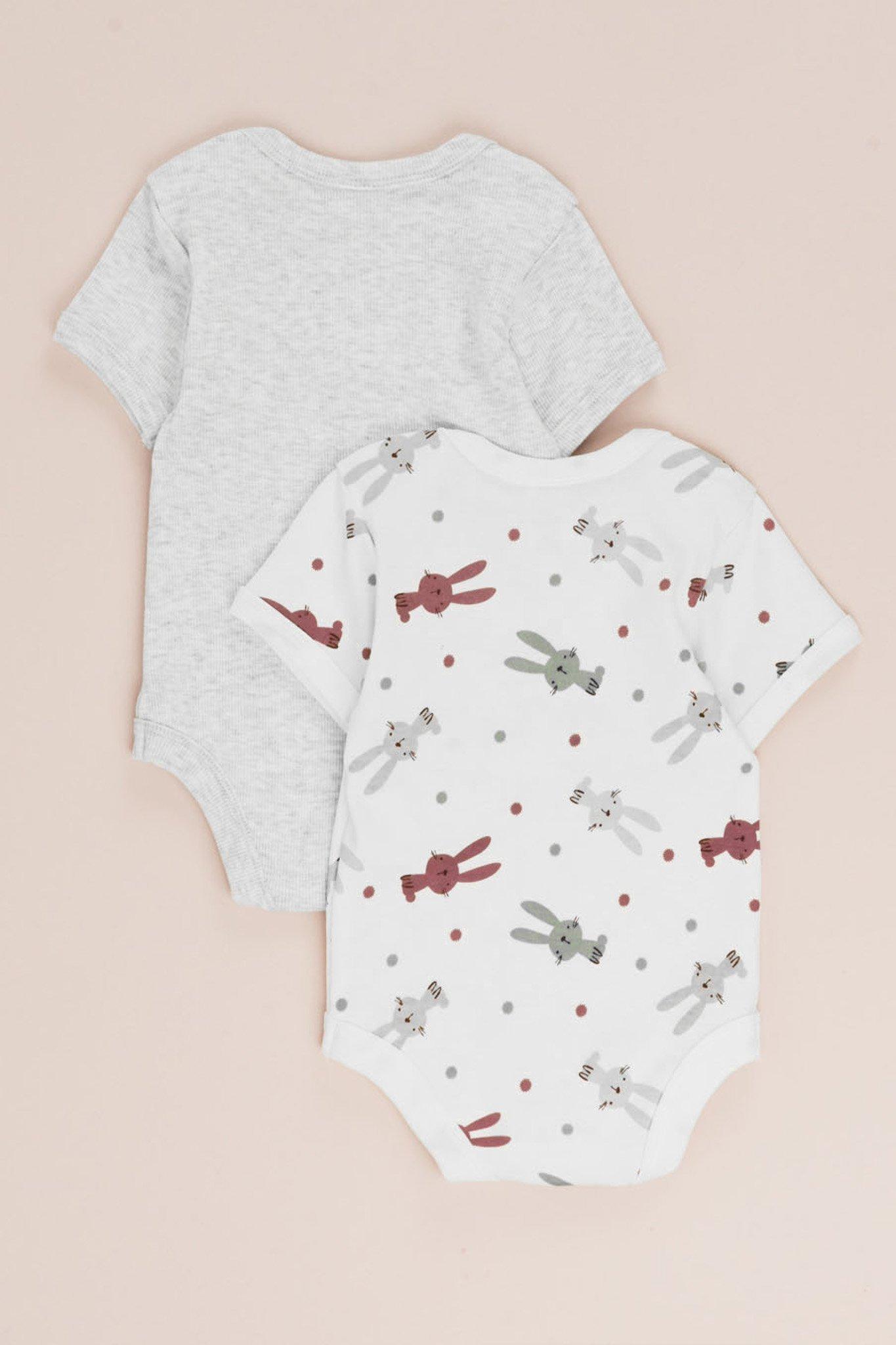 2 Pack Bunny Bodysuits