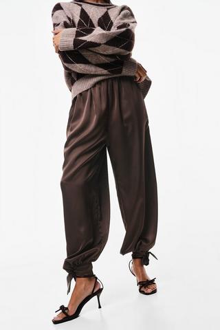 Satin Tapered Pants
