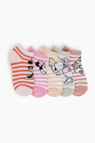 5 Pack Minnie Mouse Ankle Socks