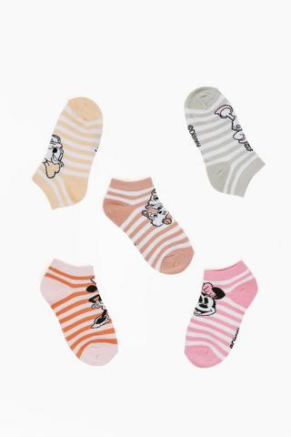 5 Pack Minnie Mouse Ankle Socks