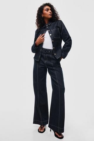 Stretch Wide Leg Denim