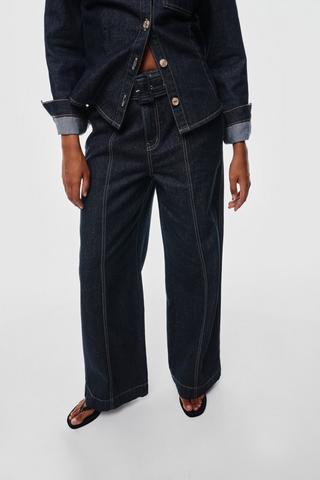 Stretch Wide Leg Denim