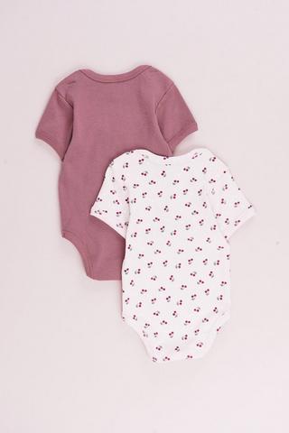 2 Pack Cherry Bodysuits