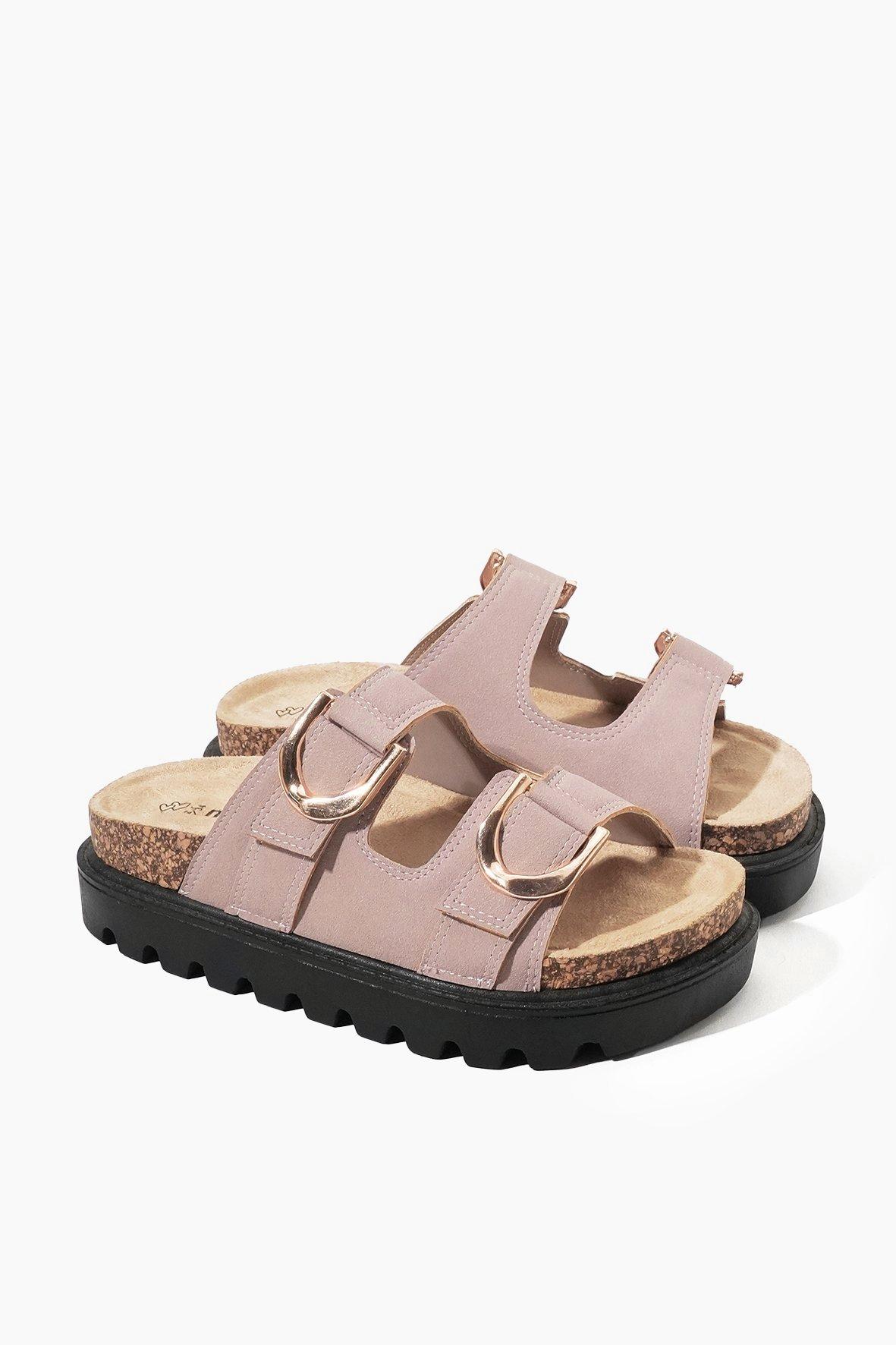 Platform Double Buckle Sandals