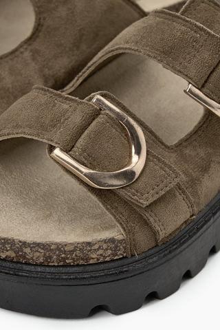 Platform Double Buckle Sandals