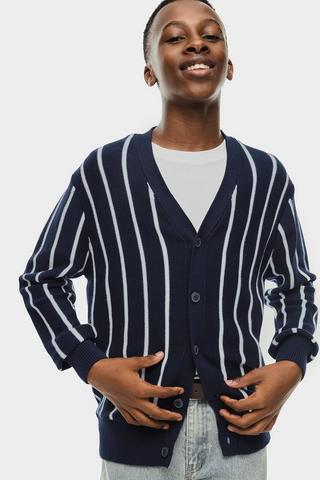 Stripe Knit Cardigan
