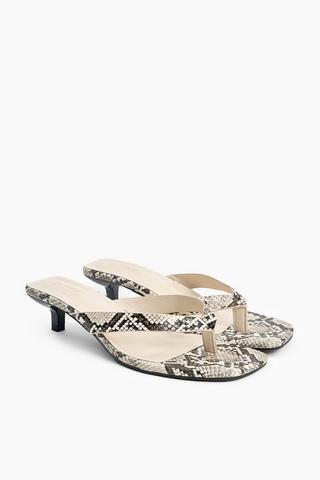 Snake Skin Thong Stiletto Heel