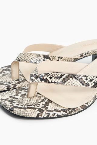 Snake Skin Thong Stiletto Heel