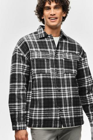 CHECK SHACKET LINED BLACK