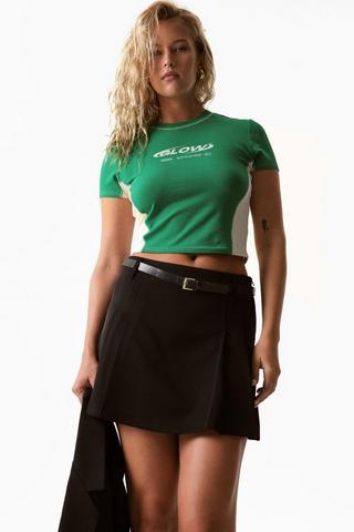 Pleated Mini Skirt