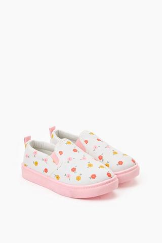 Floral Slip On Sneakers