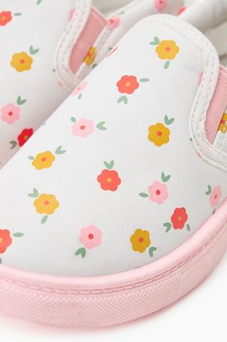Floral Slip On Sneakers