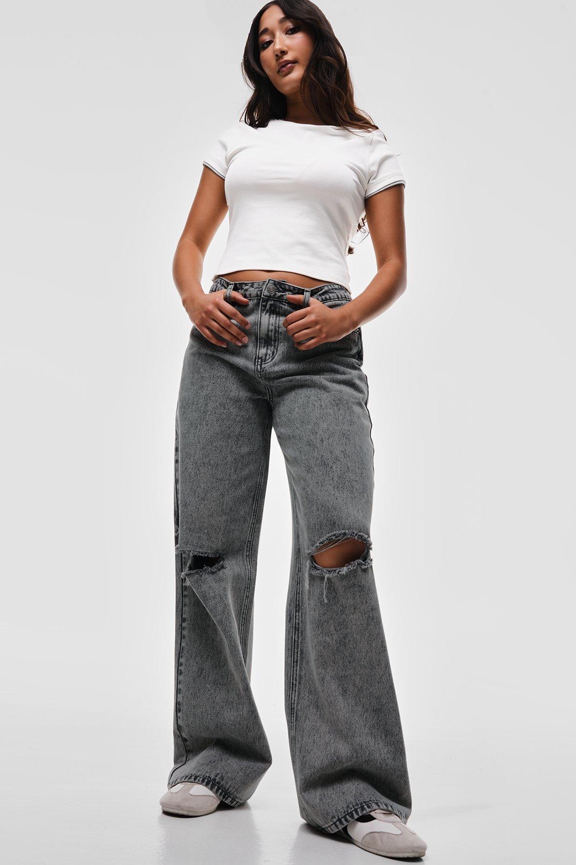 Yves denim 1サイズ　gray marno Wide Leg Denim