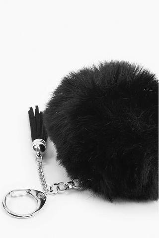 Fluffy Ball Keyring