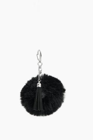 Fluffy Ball Keyring