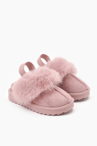 Slingback Fur Slippers