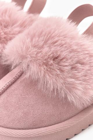 Slingback Fur Slippers