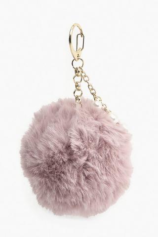 Fluffy Ball Keyring