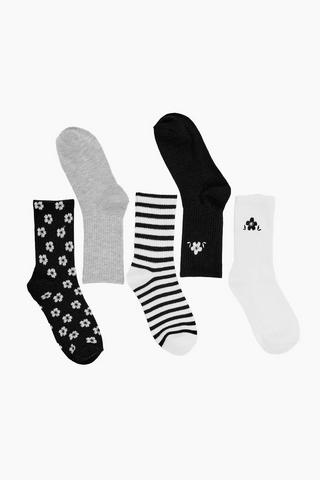 5 Pack Anklet Socks